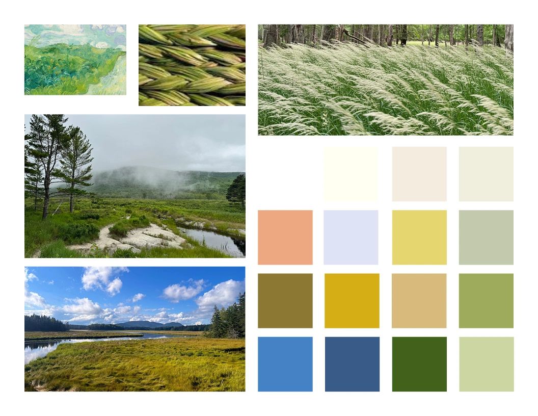 Mood Board – Open Call for the National Gallery of Art. Too come impasto brush stroke samples of col