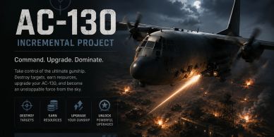 AC-130 gunship unleashing firepower in a night battle.