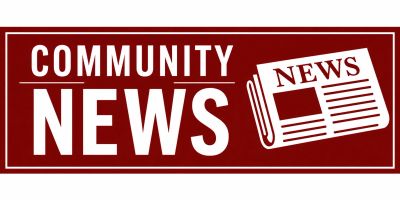 Community news banner with newspaper icon.