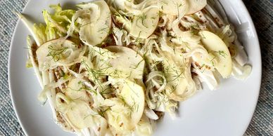 Gourmet fine dining food prepared by a private chef