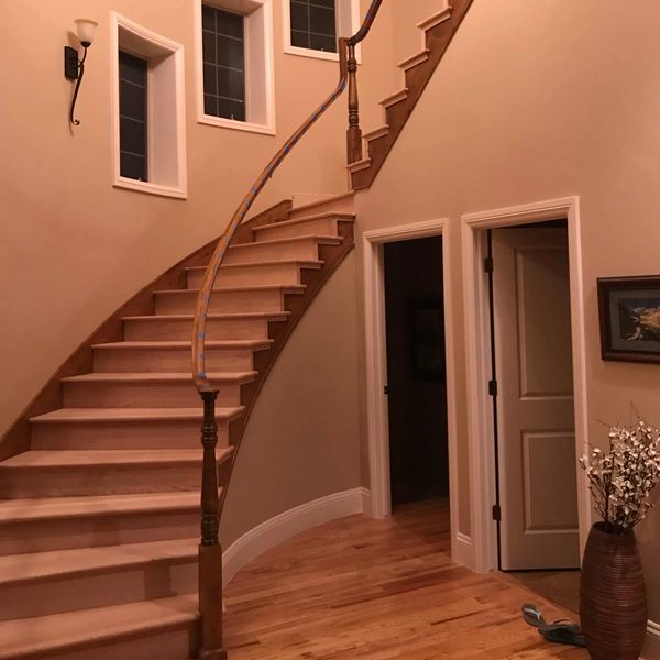 Natural Hardwood Staircase progress