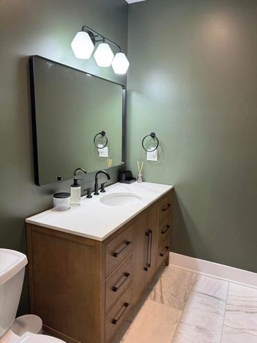 Show me design build bathroom remodel