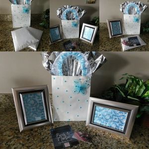 Handcrafted Picture Frames and Gift Bag Set