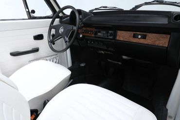 The White on white cockpit is pristine!