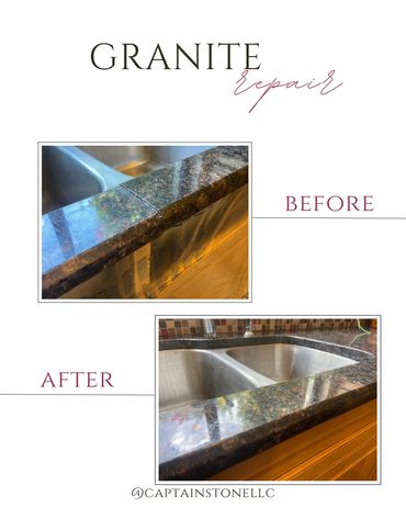 Uneven seam was corrected to improve appearance and create a smoother countertop surface.