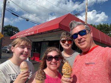 Anniversary ice cream at the Dairy Bar in Glenview