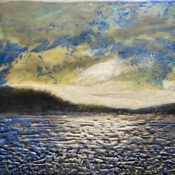 "Thankful For The Day"
Encaustic, watercolor, ink mixed media
On cradled birch
8x10inch
2021