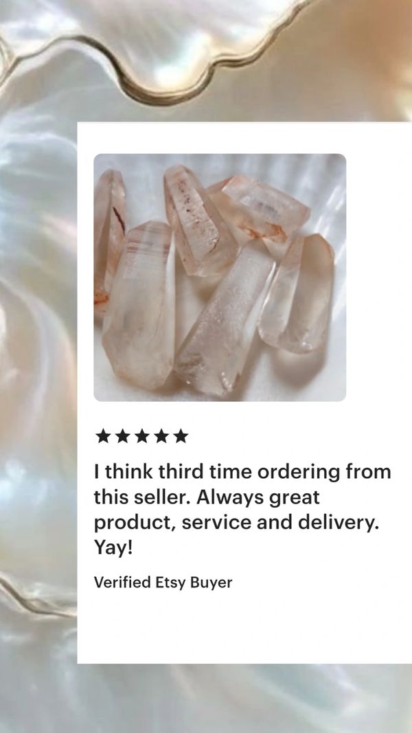 Tangerine Quartz and 5 star customer review