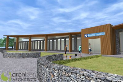 Veterinary clinic animal hospital boarding kennels design by Archizen Architects Sydney Designers.