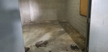 Empty industrial room after full-scale junk removal