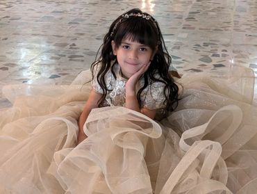 Daughter Ari at baptism reception