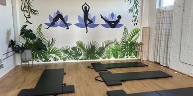 Pilates Mat room, Pilates mats, contrology mats, balanced body Pilates mats.