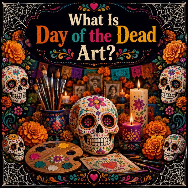 Discover what Day of the Dead art is, its symbols, traditions, colors, meanings, and Mexican roots.