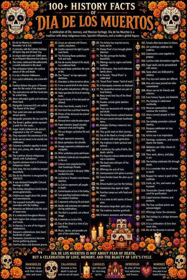 100+ Historic Dia de los Muertos facts