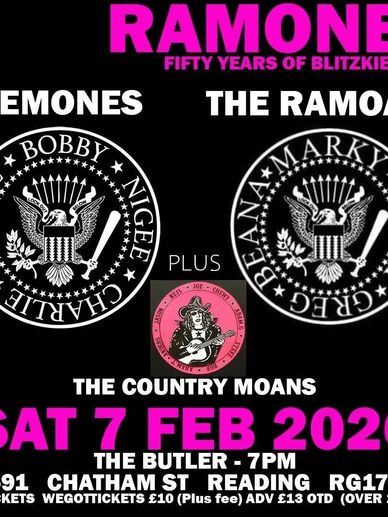 Celebration of Ramones, with Remones, The Ramoanz and Country Moans. Hottest 3 tributes on the plane
