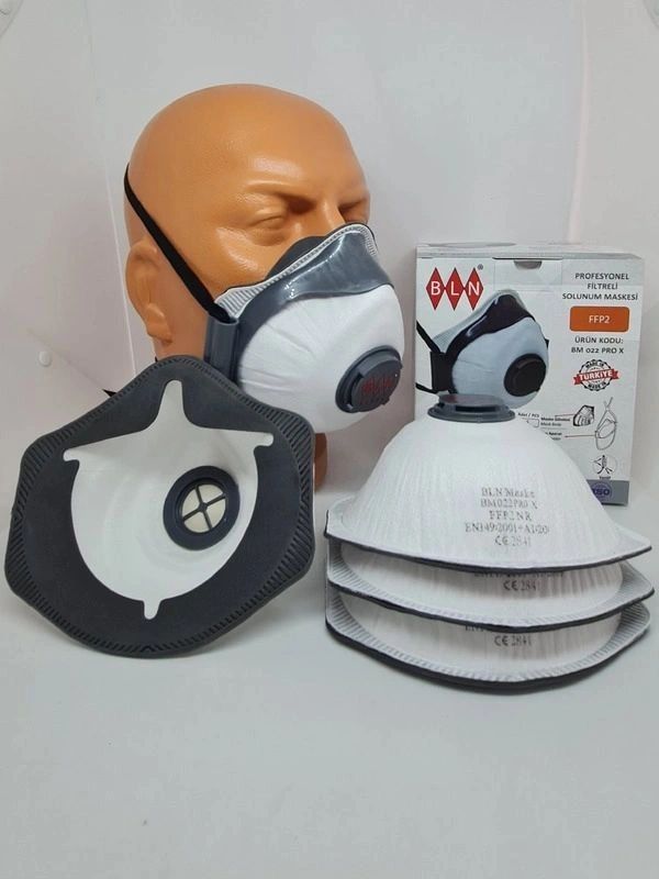 BLN Mask FFP2 respirator with valve and Pro Apparatus for industrial dust protection.