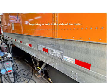 skillfully Repaired a damaged trailer