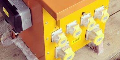 Temporary electrical supply on building site 110V 10kVA transformer