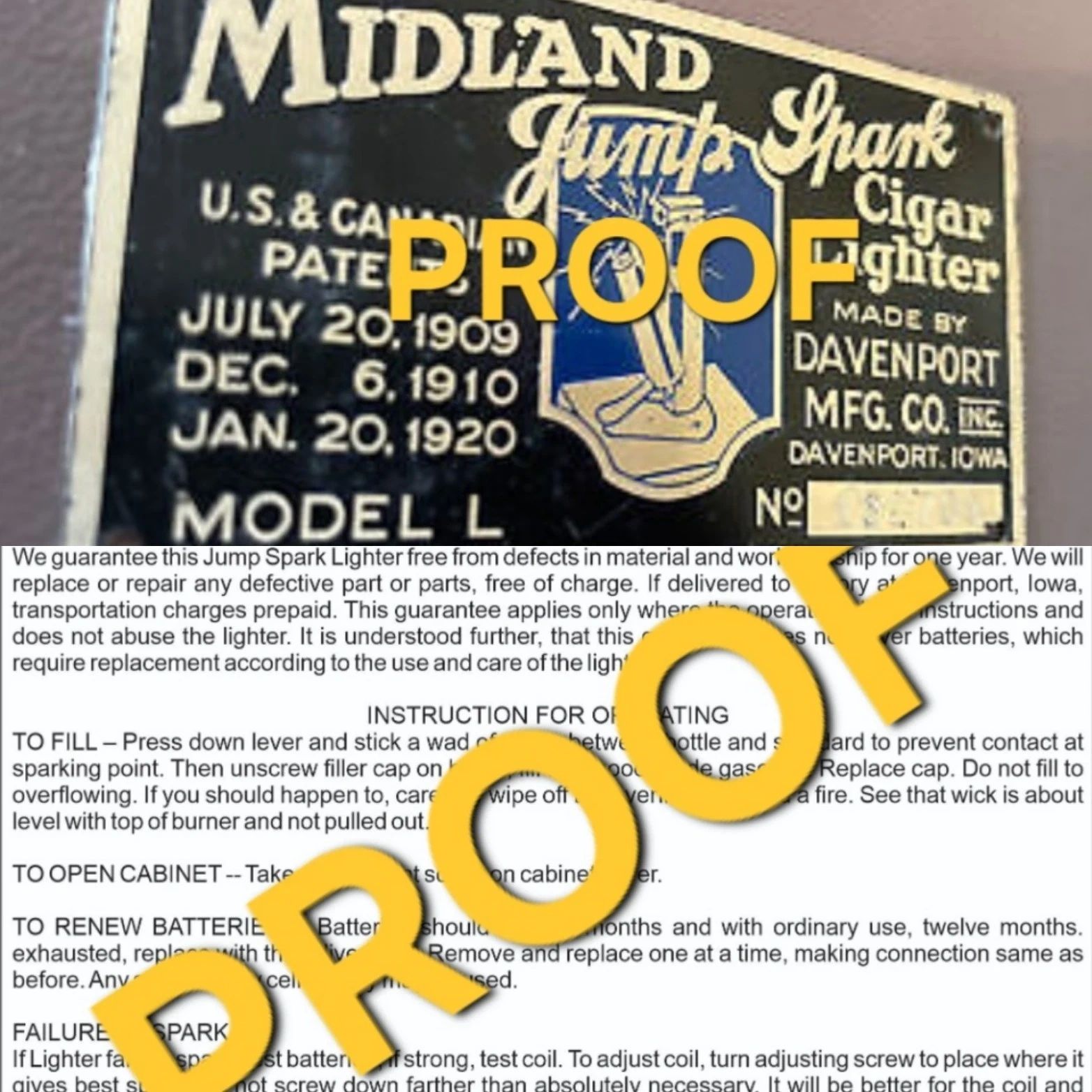 Metal Plate and Label Proof