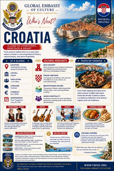A beautiful poster all about the country of Croatia.