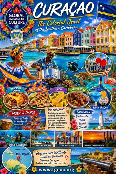 A beautiful poster all about the country of Curacao.