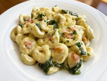 Cheese tortellini as part of the Father's Day surf and turf dinner takeout in Richmond Hill, ON