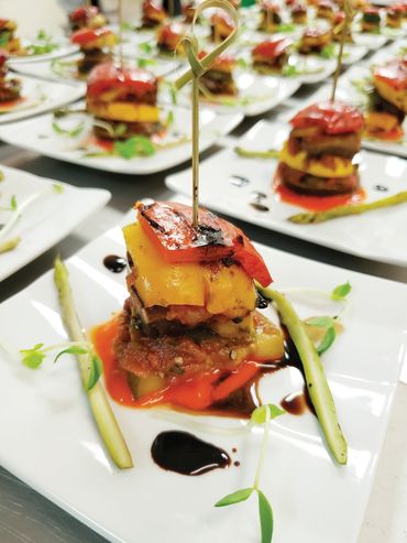 Mini Grilled Vegetable Stack with Tomato Compote catered by Sheraton Parkway Toronto North