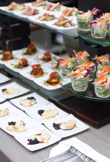 Cold hor d'oeuvres catered by the Chefs from Sheraton Parkway Toronto North Hotel