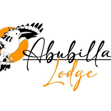 Logo of Abubilla Lodge featuring a bird and stylish text.