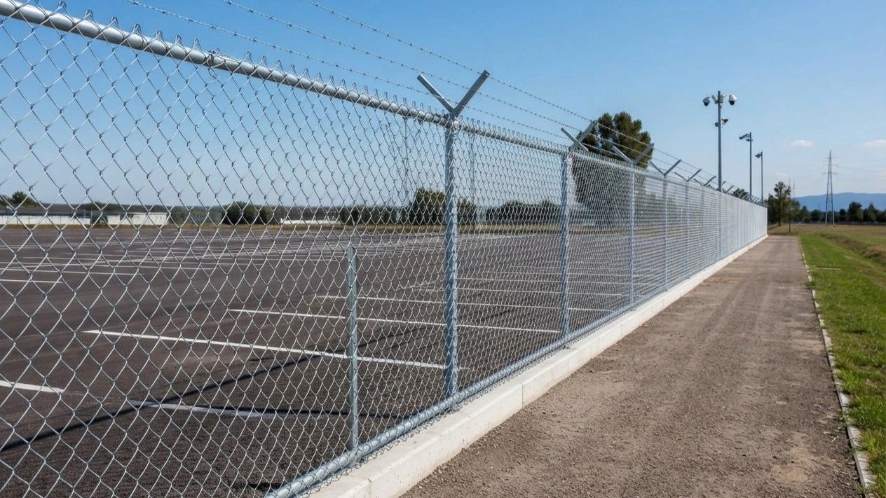 Chain-link fence installation