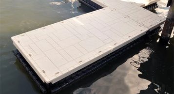 Wave Armor floating dock systems installed by Maui Docks in Florida