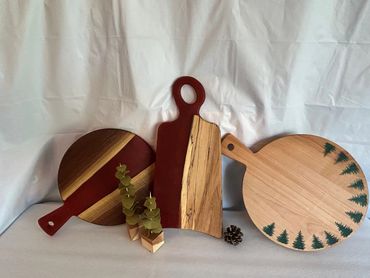 Wooden boards made into different shapes