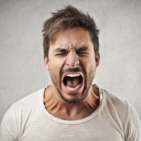 Angry screaming man.  Learn anger management coping skills before poor management affects your life.