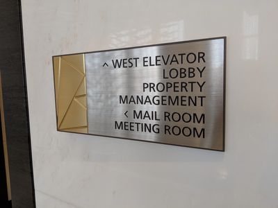 Interior directional sign