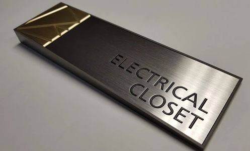 Architectural signage for electrical closets