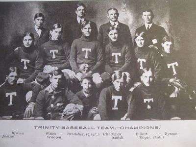 Arthur Bradsher went 13-1 during the 1904 season leading Trinity to S.I.A.A. Championship. He pitch