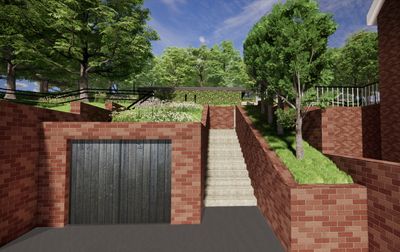 Downside Re-Development. View from Hazel Way.
