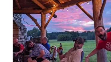 Beautiful sunset got photo bombed