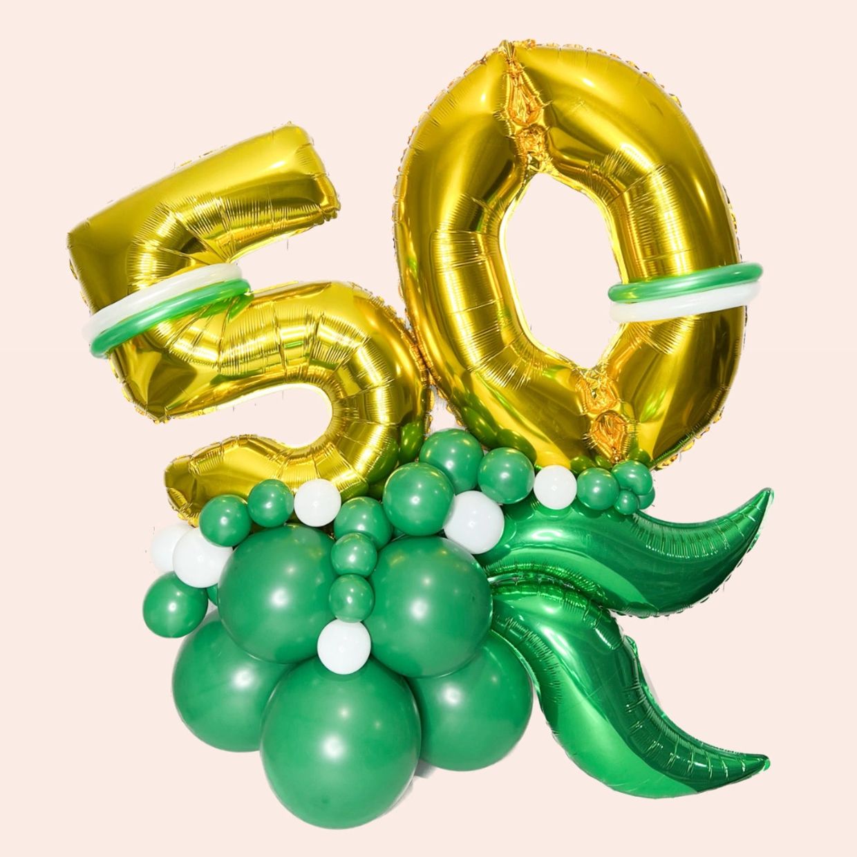 two digit happy birthday fifty balloon bouquet