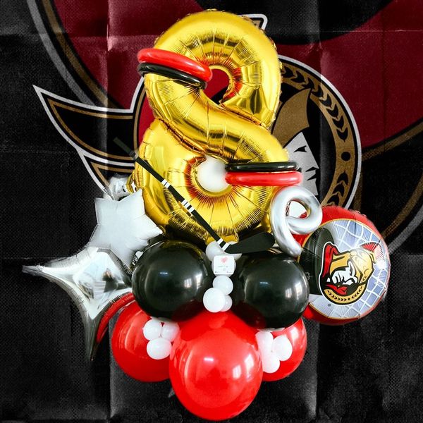 Ottawa senators one digit balloon bouquet
