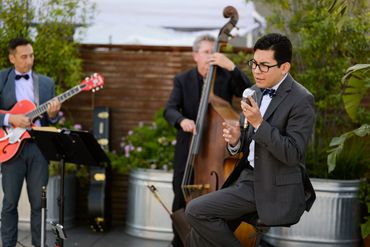 Bay Area live music: Vintage Noise blends classic jazz, swing, and Latin rhythms with style.