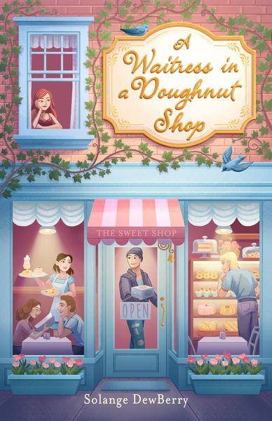 A waitress in a Doughnut Shop