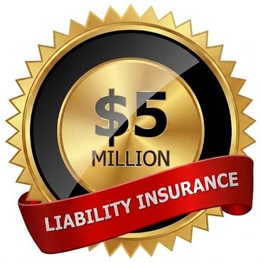 $5 million liability insurance badge.