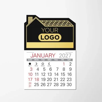 Calendar page for January 2027 with space for a logo.