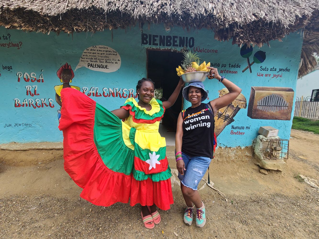 Women in San Basilio De Palenque during our group trip to Cartagena