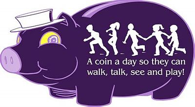 The Elks Purple Pig for collecting coins to donate to the Elks.