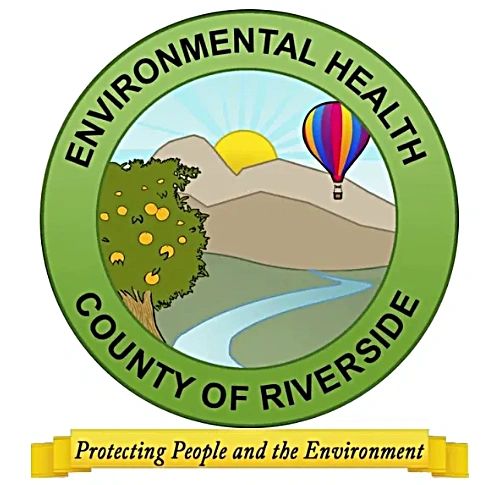 Logo for the Environmental Health Department for the County of Riverside, California
