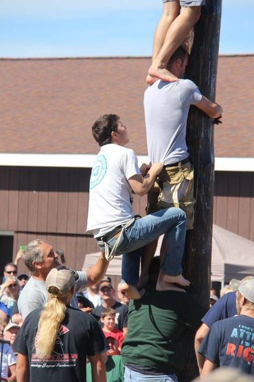 Jordan Fall Festival Greased Pole Climb photo