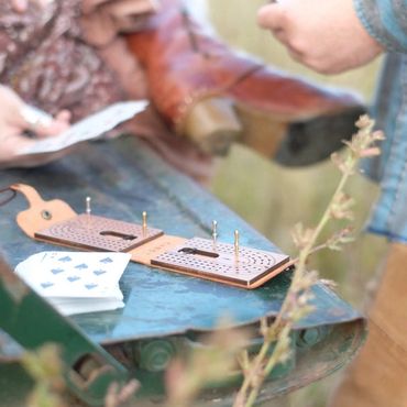 Travel Cribbage Board on Table Layout | KNODY
