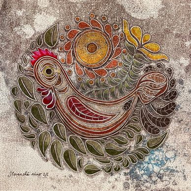 "Slovenske rano", original monoprint/collagraph by printmaking artist Jack Pachuta.